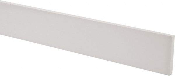 Made in USA - 3 Ft. Long x 2 Inch Wide x 1/4 Inch High, Virgin PTFE, Rectangular Plastic Bar - White, +/- 0.060 Tolerance - A1 Tooling