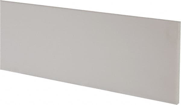 Made in USA - 3 Ft. Long x 4 Inch Wide x 1/4 Inch High, Virgin PTFE, Rectangular Plastic Bar - White, +/- 0.060 Tolerance - A1 Tooling