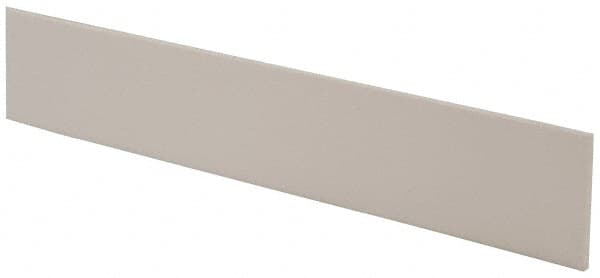 Made in USA - 4 Ft. Long x 4 Inch Wide x 1/4 Inch High, Virgin PTFE, Rectangular Plastic Bar - White, +/- 0.060 Tolerance - A1 Tooling