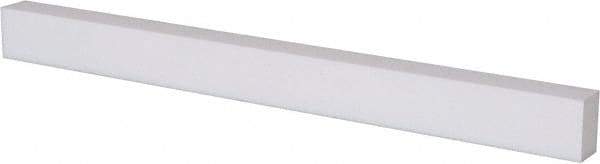 Made in USA - 3 Ft. Long x 2 Inch Wide x 3/4 Inch High, Virgin PTFE, Rectangular Plastic Bar - White, +/- 0.060 Tolerance - A1 Tooling