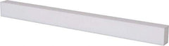 Made in USA - 3 Ft. Long x 2 Inch Wide x 5/8 Inch High, Virgin PTFE, Rectangular Plastic Bar - White, +/- 0.060 Tolerance - A1 Tooling