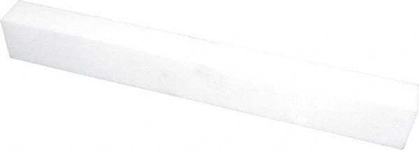 USA Sealing - 1' x 1-1/2" x 1" White PTFE (Virgin) Rectangular Bar - A1 Tooling