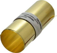 Made in USA - 5 Ft. Long x 6 Inch Wide x 0.0015 Inch Thick, Roll Shim Stock - Brass - A1 Tooling