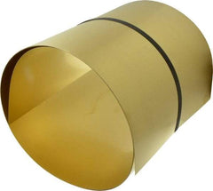 Made in USA - 10 Ft. Long x 12 Inch Wide x 0.015 Inch Thick, Roll Shim Stock - Brass - A1 Tooling