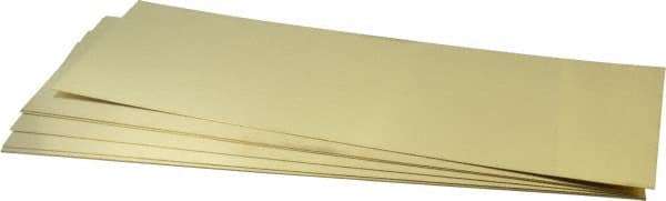 Made in USA - 10 Piece, 18 Inch Long x 6 Inch Wide x 0.025 Inch Thick, Shim Sheet Stock - Brass - A1 Tooling