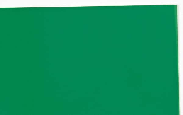 Made in USA - 1 Piece, 20" Wide x 20" Long Plastic Shim Stock Sheet - Green, ±10% Tolerance - A1 Tooling