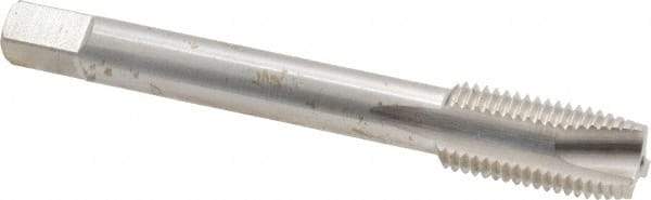 Balax - 7/16-20 UNF, 3 Flute, Bright Finish, Powdered Metal Spiral Point Tap - Plug Chamfer, Right Hand Thread, 3-5/32" OAL, 0.95" Thread Length, 0.323" Shank Diam, Series BX100 - Exact Industrial Supply