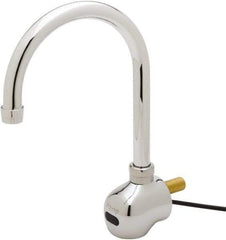 T&S Brass - Wall Mount Electronic User Adjustable Temperature Control Mixer Faucet - Powered by 120 Volt AC/DC, Gooseneck Spout, 6-3/8" Mounting Centers - A1 Tooling