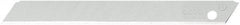 Olfa - 10 Piece Steel Utility Knife Blade - 80mm OAL, 3-5/32" Blade Length, 0.02" Blade Thickness - A1 Tooling