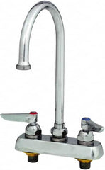 T&S Brass - Standard, 2 Way Design, Deck Mount, Workboard Deck Mount Faucet - 8-3/4 Inch Spout, Lever Handle - A1 Tooling