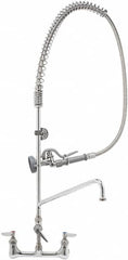 T&S Brass - Riser with Spring Guide, 2 Way Design, Wall Mount, Wall Pre Rinse Faucet Assembly - Lever Handle - A1 Tooling