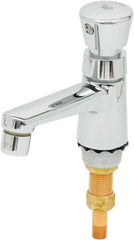 T&S Brass - Push Button Handle, Deck Mounted Bathroom Faucet - Metering Faucet, No Drain, Standard Spout - A1 Tooling