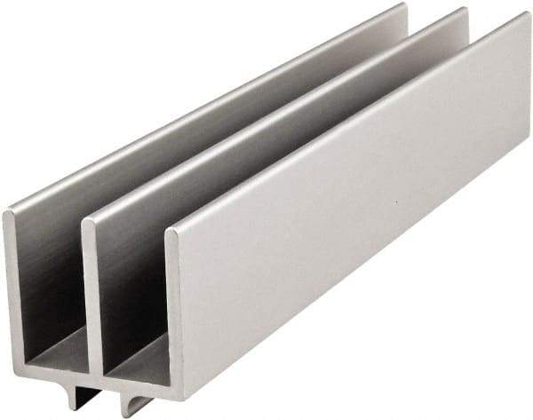 80/20 Inc. - 2 Panel, 0 to 19.05" Wide Door, Clear Anodized Aluminum Upper Door Track - 7.14mm Door Thickness - A1 Tooling