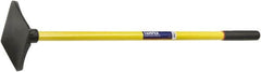 Ability One - 8" High x 8" Wide Round Steel Tamper - 42" Long Fiberglass Straight Handle - A1 Tooling