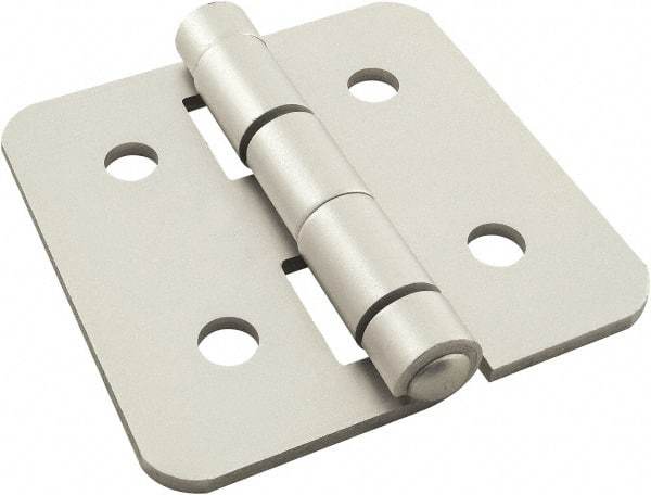 80/20 Inc. - 3" Long x 3" Wide x 3.18mm Thick, Aluminum Door Hinge - Aluminum, Clear Anodized Finish - A1 Tooling