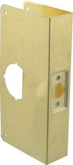 Don-Jo - 4-1/4" Wide x 9" High, Polished Brass Finish, Door Reinforcer - 1-3/4" Thick Door, 2-3/4" Backset - A1 Tooling