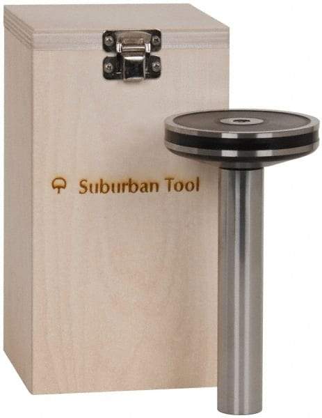 Suburban Tool - 1 Inch Cylinder Diameter, 3-3/8 Inch Base Diameter, 6-1/2 Inch High, Magnetic Base, Steel Cylinder Square - 0.0001 Inch Accuracy, Includes Wooden Storage Case - A1 Tooling