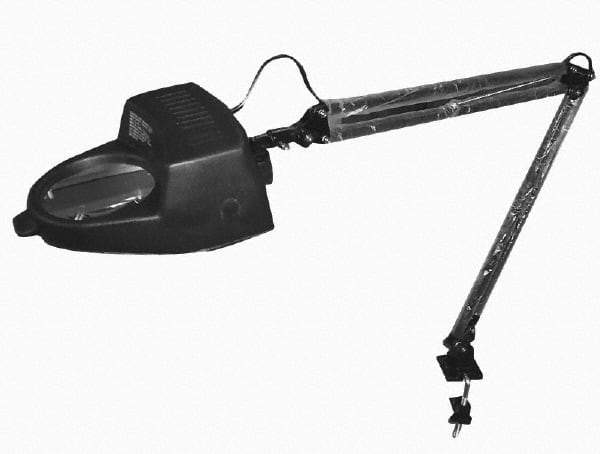 Value Collection - 40 Inch, Swing Arm, Clamp on, Incandescent, Black, Magnifying Task Light - 13 Watt, 1.75x Magnification, 3-1/2 Inch Wide, 3-1/2 Inch Long - A1 Tooling