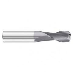 1/2 Dia. x 3 Overall Length 2-Flute .015 C/R Solid Carbide SE End Mill-Round Shank-Center Cut-TiAlN - A1 Tooling