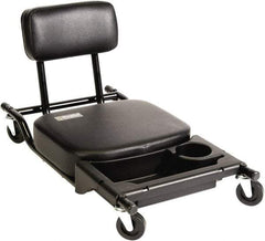 ShopSol - 300 Lb Capacity, 4 Wheel Creeper Seat - Steel/Vinyl, 32" Long x 18" Overall Height x 16" Wide - A1 Tooling