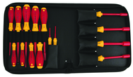 Insulated Slotted 2.0 - 8.0mm Phillips #1 - 3 Inch Nut Drivers 1/4" - 1/2". 15 Piece in Carry Case - A1 Tooling