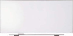 ICEBERG - 44" High x 96" Wide Magnetic Dry Erase Board - Steel, Includes Floating Marker Rail & Adjustable Eraser Tray - A1 Tooling