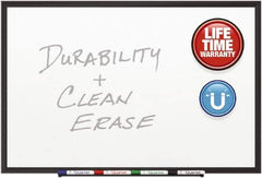 Quartet - 36" High x 48" Wide Magnetic Dry Erase Board - Steel, Includes Marker Rail with Protective End Caps, (4) Dry-Erase Markers & Mounting Kit - A1 Tooling