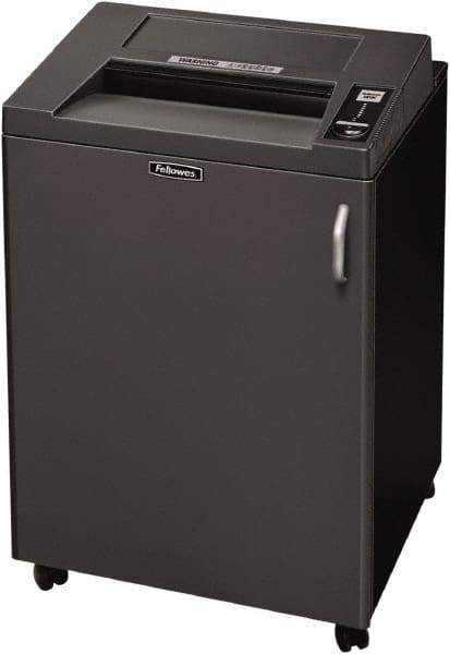 FELLOWES - 5/32 x 1-9/16" Strip, 24 Sheet Cross Cut Commercial Shredder - 23-1/4" Long x 25-3/16" Wide x 38-3/16" High, Level 4 Security, 4 Gal Wastebasket - A1 Tooling