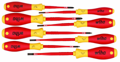 Insulated Slim Integrated Insulation 8 Piece Screwdriver Set Slotted 3.5; 4; 4.5; 5.5; Phillips #1 & 2; Square #1 & 2 - A1 Tooling