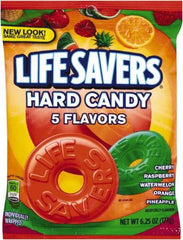 LifeSavers - Candy - Original Five Flavors Hard Candy, Individually Wrapped, 6.25oz Bag - A1 Tooling