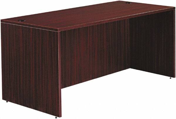 ALERA - Woodgrain Laminate Desk Shell - 65" Wide x 29-1/2" Deep x 29-5/8" High, Mahogany - A1 Tooling