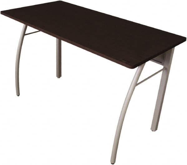 Linea Italia - Woodgrain Laminate Rectangular Desk - 47-1/4" Wide x 23-5/8" Deep x 29-1/2" High, Mocha & Gray - A1 Tooling