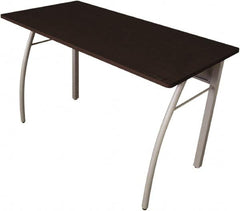 Linea Italia - Woodgrain Laminate Rectangular Desk - 47-1/4" Wide x 23-5/8" Deep x 29-1/2" High, Mocha & Gray - A1 Tooling