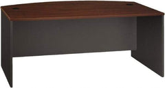 Bush Business Furniture - Laminate Over Wood Bow Front Desk - 71-1/8" Wide x 36-1/8" Deep x 29-7/8" High, Hansen Cherry & Graphite Gray - A1 Tooling