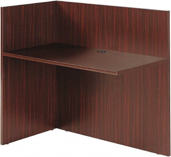 ALERA - Woodgrain Laminate Reception Desk - 44" Wide x 23-5/8" Deep x 41-1/2" High, Mahogany - A1 Tooling