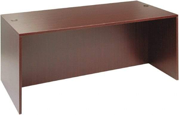 ALERA - Woodgrain Laminate Desk Shell - 71" Wide x 35-1/2" Deep x 29-5/8" High, Mahogany - A1 Tooling