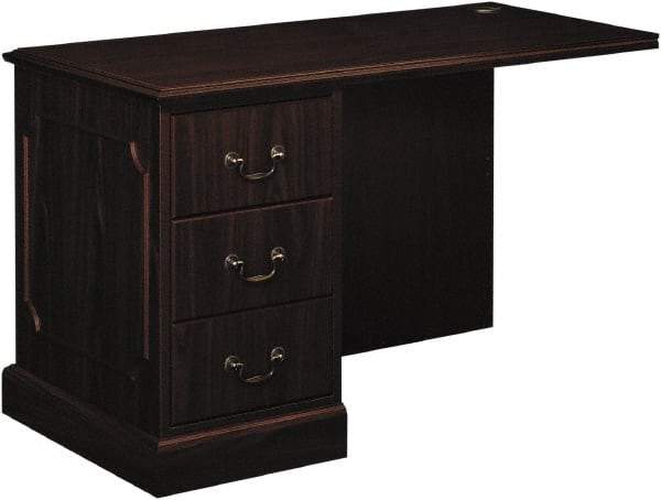 Hon - High Pressure Laminate Left Return Desk - 48" Wide x 24" Deep x 29-1/2" High, Mahogany - A1 Tooling