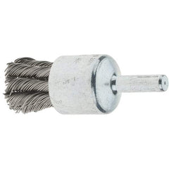 Tru-Maxx - 3/4" Brush Diam, Knotted, End Brush - 1/4" Diam Steel Shank, 22,000 Max RPM - A1 Tooling