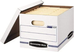 BANKERS BOX - 1 Compartment, 12-1/2" Wide x 10-1/2" High x 16-1/4" Deep, Storage Box - Corrugated Cardboard, White - A1 Tooling