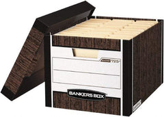 BANKERS BOX - 1 Compartment, 12-3/4" Wide x 10-3/8" High x 16-1/2" Deep, Storage Box - Corrugated Cardboard, Wood Grain (Color) - A1 Tooling