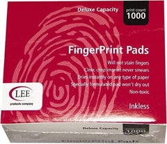 LEE - 3-3/4" Wide x 2" High x 2" Deep, Inked Fingerprint Pad - Plastic, Black - A1 Tooling