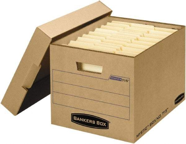 BANKERS BOX - 1 Compartment, 13" Wide x 12" High x 16-1/4" Deep, Storage Box - Corrugated Fiberboard, Kraft (Color) - A1 Tooling