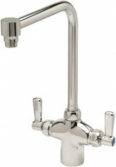 Zurn - Bent Riser, Two Handle, Chrome Plated Single Hole Mount, Laboratory Faucet - Lever Handle - A1 Tooling