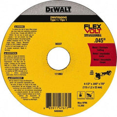 DeWALT - 4-1/2" Ceramic Cutoff Wheel - 0.045" Thick, 7/8" Arbor, 13,300 Max RPM, Use with Portable Tools - A1 Tooling