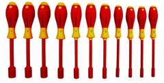 Insulated Nut Driver Inch Set Includes: 5/32" - 5/8". 11 Pieces - A1 Tooling
