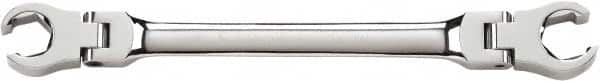 GearWrench - 1/2 x 9/16", Double End Head, Open End Flare Nut Wrench - 8-1/2" OAL, Steel, Full Polish, 6 Points - A1 Tooling