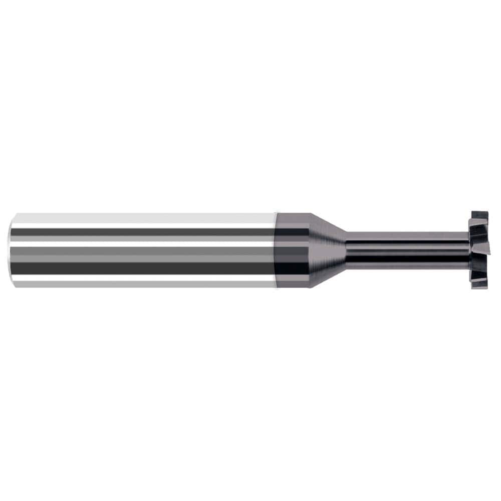 Harvey Tool - 1/4" Cut Diam, 1/32" Cut Width, 1/4" Shank, Staggered-Tooth Woodruff Keyseat Cutter - Exact Industrial Supply