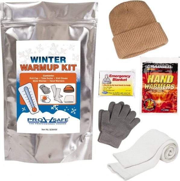 PRO-SAFE - Emergency Preparedness Kits Type: Winter Warm Up Kit Contents: Knit Stocking Cap; Gloves; Tube Socks; Emergency Blanket; (2) Hand Warmers - A1 Tooling