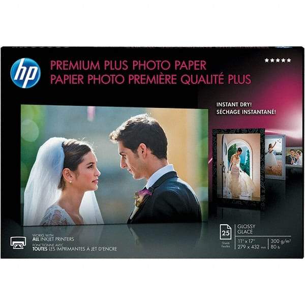 Hewlett-Packard - 11" x 17" White Photo Paper - Use with Inkjet Printers - A1 Tooling