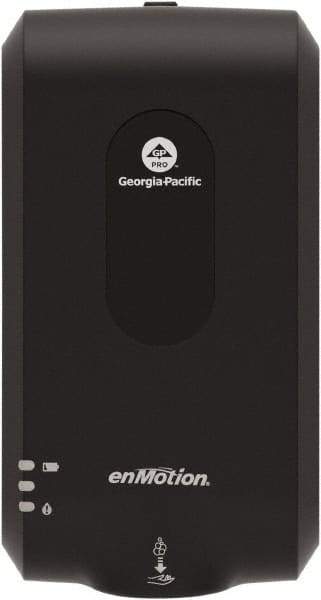 Georgia Pacific - 1000 to 1200mL Foam Hand Sanitizer Dispenser - Plastic, Wall Mounted, Black - A1 Tooling